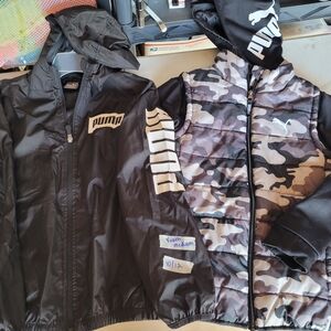 Puma Kids Black and Gray Jacket Set
